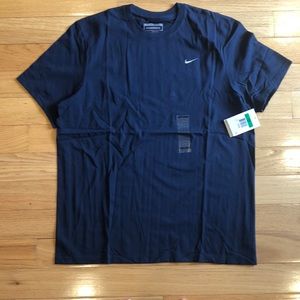 Nike XL sports T:  dry fit navy blue